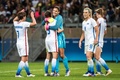 リオデジャネイロ五輪、サッカー女子1次リーグG組、米国対ニュージーランド。勝利を喜ぶ米国の選手（2016年8月3日撮影）。(c)AFP/GUSTAVO ANDRADE