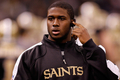 膝の怪我のため欠場したセインツのRBレジー・ブッシュ（%%Reggie Bush%%）。(c)AFP/Getty Images Chris Graythen