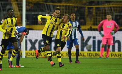 ドルトムント、オーバメヤンの同点弾でヘルタと引き分ける