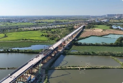 中国の昌九高速鉄道全線で唯一の完全現場打ち工法の特大橋が完工