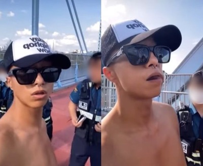 上半身裸・帽子・サングラス・鼻ピアスでランニングの韓国ラッパー…怪しんだ警官が「脱ぐな」と注意したのは行き過ぎか