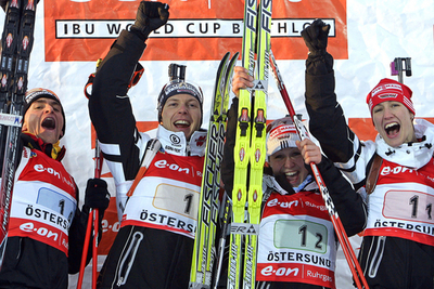 バイアスロン世界選手権 ドイツが男女混合リレー制す