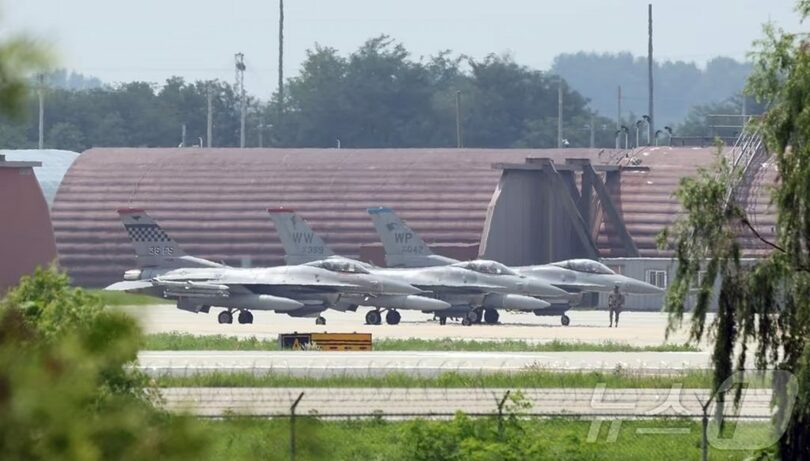 韓国・京畿道平沢市にある在韓米軍の烏山空軍基地(c)news1