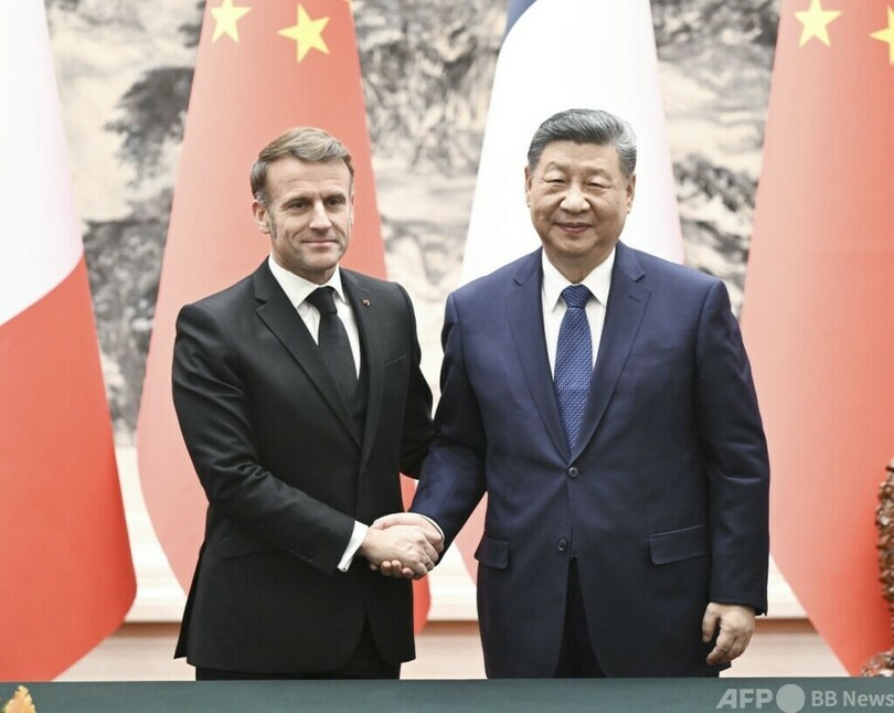 習主席とマクロン仏大統領が共同記者会見