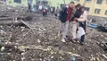ウクライナ南東部の港湾都市マリウポリで、空爆を受けた小児病院。ウクライナ軍が公開した映像より。EyePress News提供（2022年3月9日公開）。(c)Ukraine Armed Forces/EYEPRESS