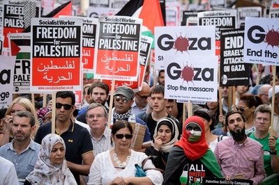 「イスラエル軍は攻撃を中止せよ」、世界各地で反戦デモ