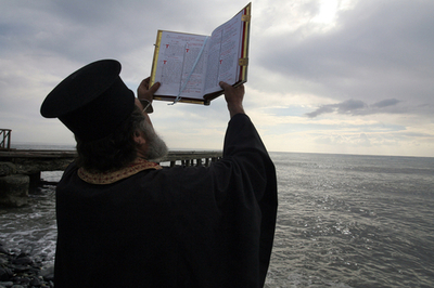 キリスト教の祝日「公現祭」を祝う正教会 - ギリシャ