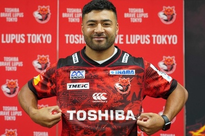 BL東京入りのモウンガが会見 ラグビーNZ代表、W杯後に加入