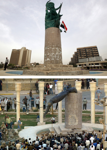 フセイン像の解体から4年が経過 - イラク