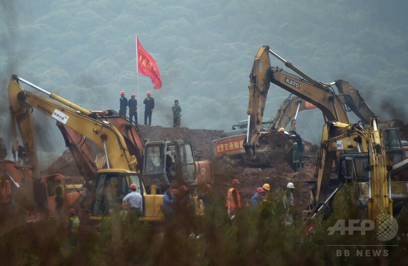 中国の土砂崩れ、不明者91人に ガス爆発も発生