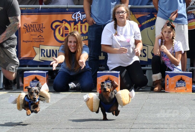 ホットドッグが走る走る、米国でもオクトーバーフェスト