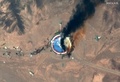 イラン・セムナンの発射場で、ロケットの打ち上げが失敗した様子を捉えた衛星写真。Maxar Technologies社提供（2019年8月29日撮影、30日提供）。(c)AFP PHOTO / SATELLITE IMAGE (c)2019 MAXAR TECHNOLOGIES