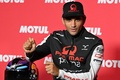 ロードレース世界選手権、第16戦日本GP、MotoGPクラス決勝に向けた記者会見に臨むプラマック・レーシングのホルヘ・マルティン（2024年10月3日撮影）。(c)Toshifumi KITAMURA / AFP