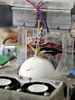 東京大学（Tokyo University）先端科学技術センター（Research Centre for Advanced Science and Technology、RCAST）の神崎研究室が製作した「昆虫操縦型ロボット」の「パイロット」のガの拡大写真（2009年5月29日撮影）。(c)AFP/Yoshikazu TSUNO