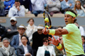 全仏オープンテニス、男子シングルス準決勝。リターンを打つラファエル・ナダル（2019年6月7日撮影）。(c)Thomas SAMSON / AFP