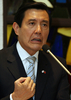 2007年11月21日、京都の同志社大学（Doshisha University）で講演する、台湾の野党・国民党（Kuomintang、KMT）の総統候補、馬英九（Ma Ying-jeou）前党主席。(c)AFP/TOSHIFUMI KITAMURA