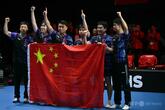 「中国国旗に星六つ」世界卓球優勝グッズでミス ファン激怒