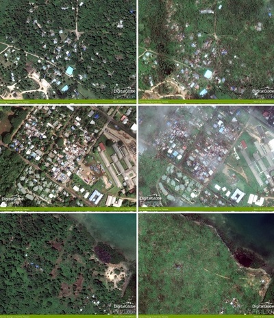 サイクロン直撃の離島、被災者「H」の文字で助け求める バヌアツ