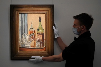 チャーチルの絵画、競売へ 題材はお気に入りのウイスキー