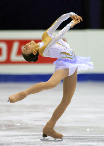 浅田真央 四大陸選手権2008・女子シングルSPで首位