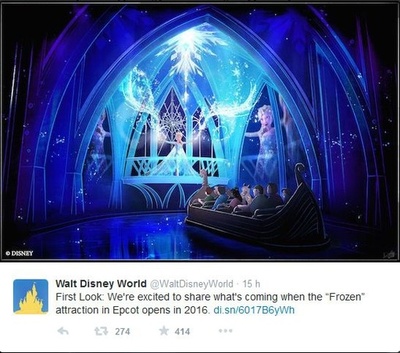 『アナ雪』新アトラクション、米フロリダに16年オープン予定