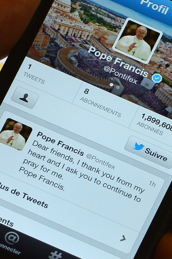 ツイッター上の影響力、ローマ法王が最大 研究