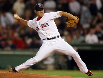 松坂7回途中無失点、復帰登板で白星