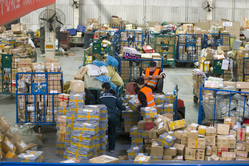 中国の昨年の宅配物取扱件数は401億件　4年連続で世界トップ