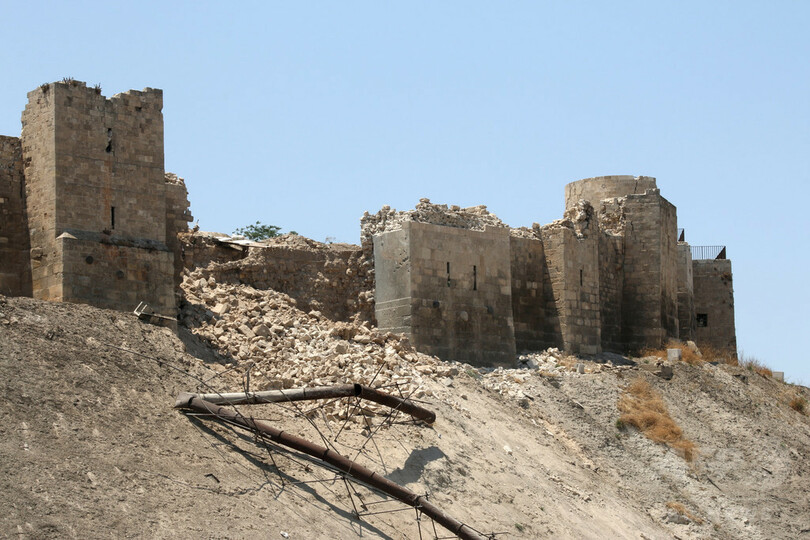 アレッポで地下道爆発、世界遺産の城壁が一部崩壊 シリア