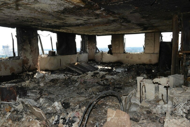 ロンドン高層住宅火災 筆舌に尽くしがたい 内部の惨状を公開 写真12枚 国際ニュース Afpbb News