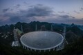 点検作業中の「天眼」（小型無人機から、2020年1月8日撮影）。(c)Xinhua News