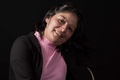 メキシコ市で取材に応じる酸攻撃の被害者ジャスミンさん（2022年3月7日撮影）。(c)Omar TORRES / AFP