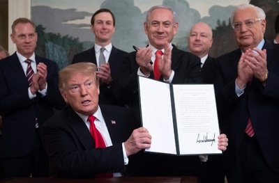 ゴラン高原のイスラエル主権承認、トランプ氏が宣言に署名