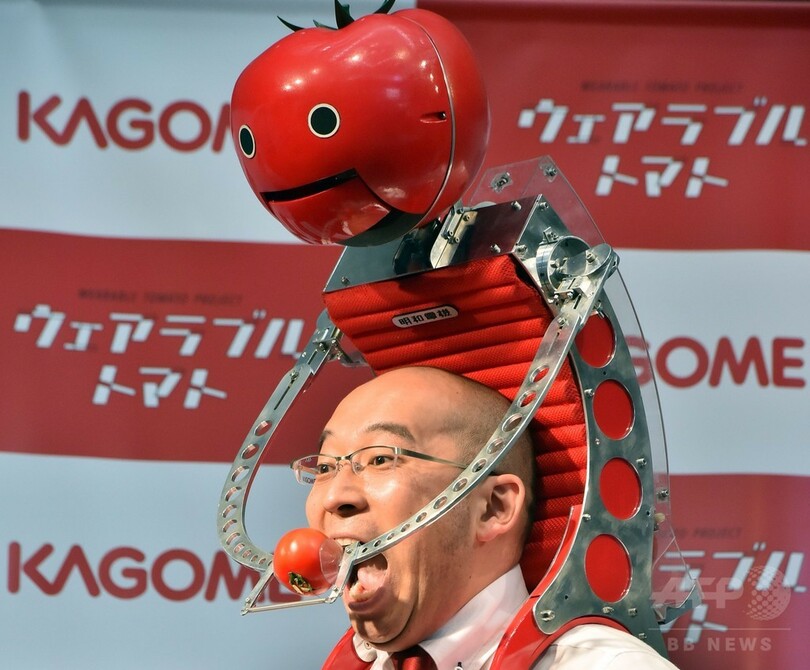 カゴメと明和電機がコラボ、マラソン選手向け「ウェアラブルトマト」