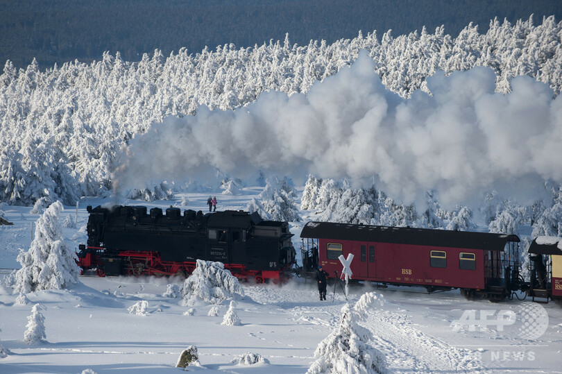 銀世界を行く蒸気機関車 独
