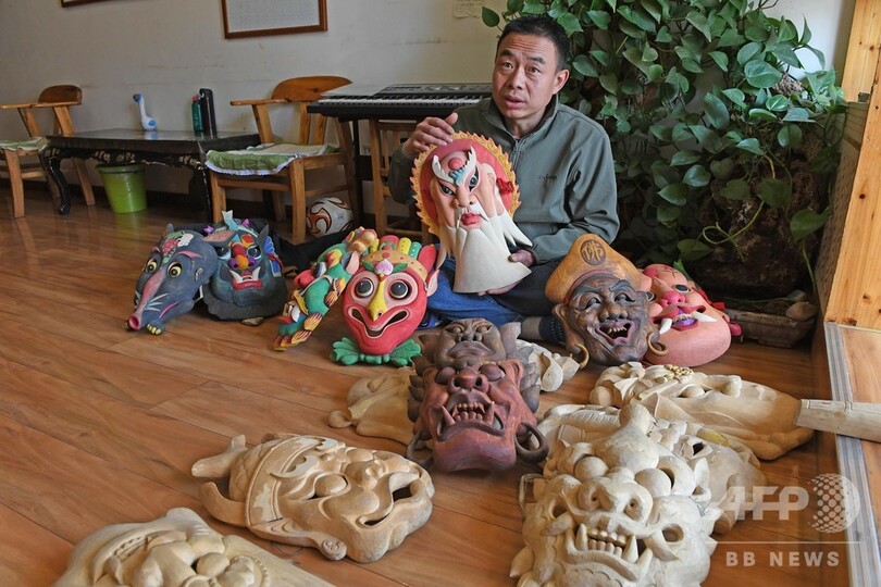 「三国志」も「水滸伝」も 追儺（ついな）面作り続け1700個 甘粛