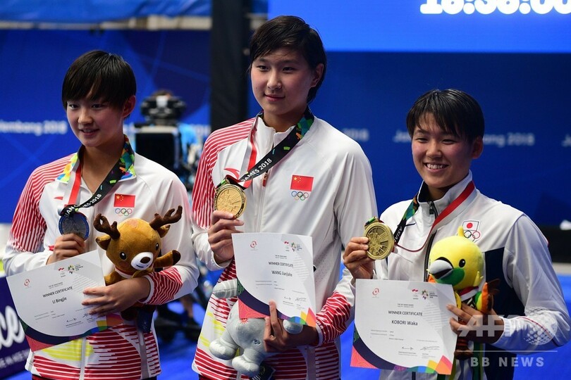 日本勢が競泳3種目で金メダル、アジア大会