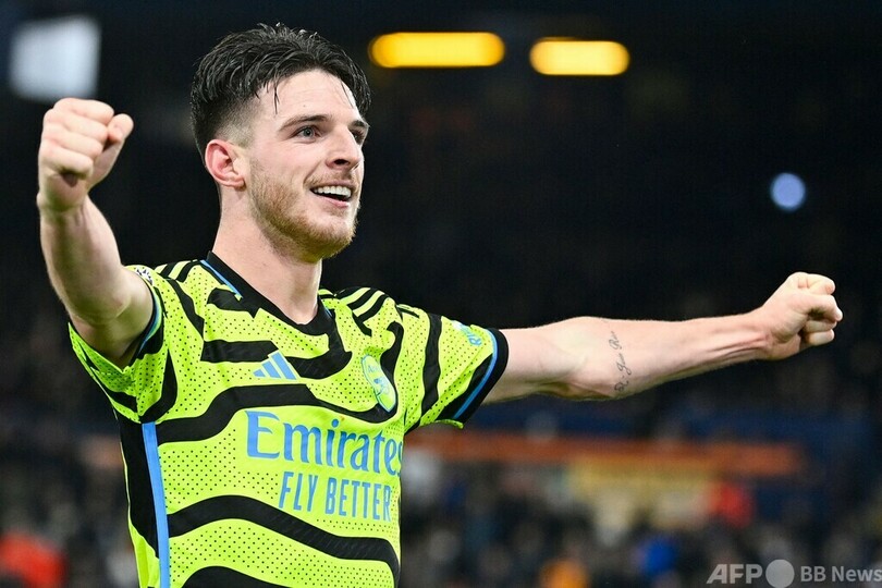 首位アーセナルがルートンに劇的勝利 ライス弾で打ち合い制す