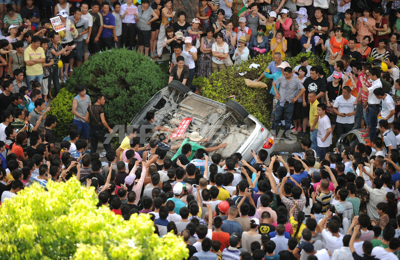 中国で王子製紙の排水計画にデモ