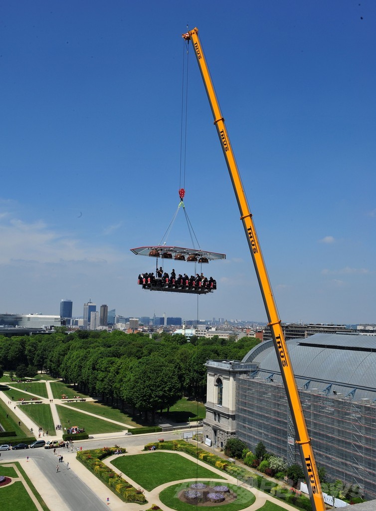 「空中レストラン」で料理と景色を堪能、ベルギー