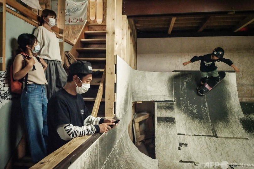 スケボーする子どもたち 銀メダル開心那の練習拠点 札幌