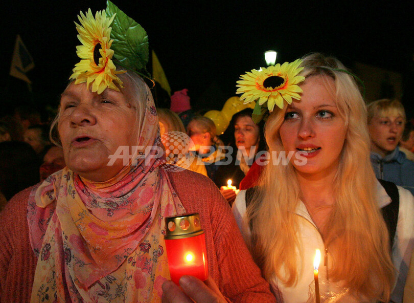 ベラルーシの村、聖母像の行進