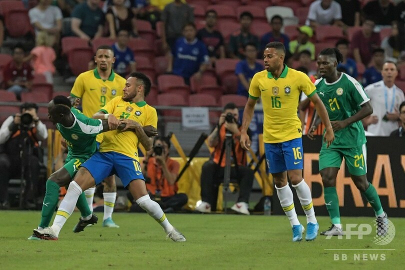 ネイマールが最年少で100試合出場達成、ブラジルはセネガルとドロー