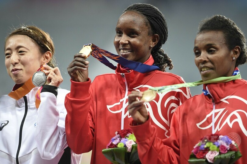 木崎が女子マラソンで銀メダル、アジア大会