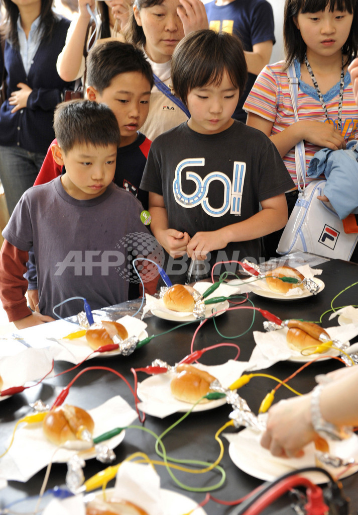 おいしい芸術品、直流電流でホットドッグ