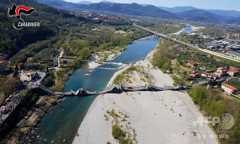 イタリアで長さ300メートルの橋崩落 1人負傷 写真3枚 国際ニュース Afpbb News