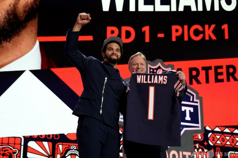 NFLドラフト、ベアーズがQBウィリアムズを全体1位指名