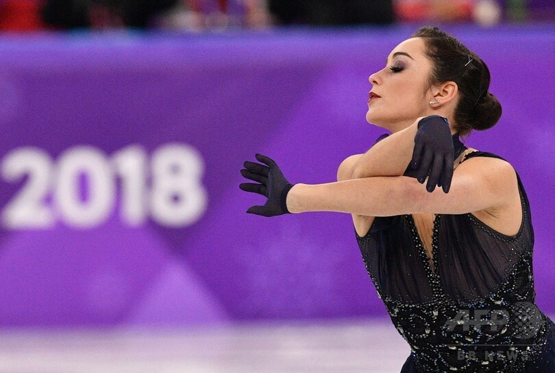 記録破りの15歳ザギトワ、世界最高点でSP首位発進 平昌五輪