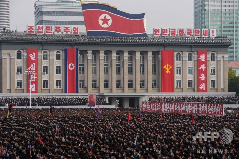 北朝鮮、また大規模集会を開催 今度は全員マスク姿