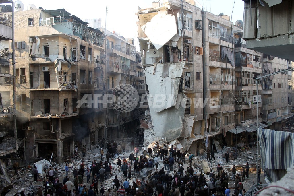 シリア北部アレッポで3日連続の空爆 死者100人超える 写真3枚 国際ニュース Afpbb News